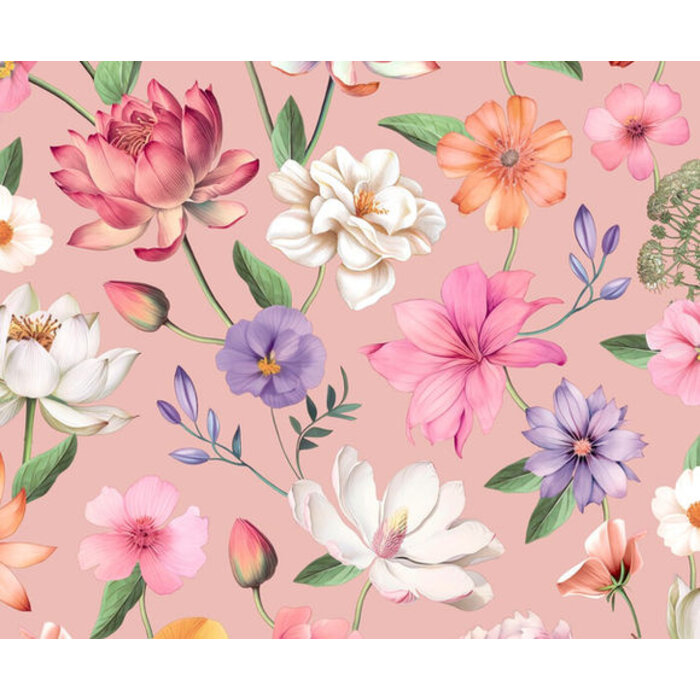 Illusion - bloemen roze/paars