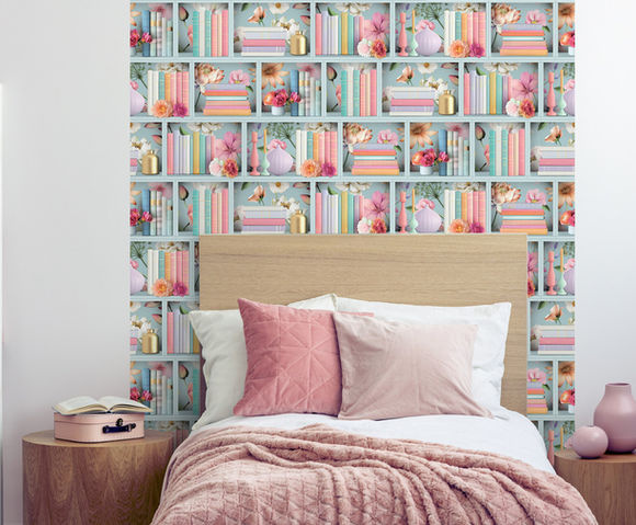 Illusion - boekenplank blauw/multi