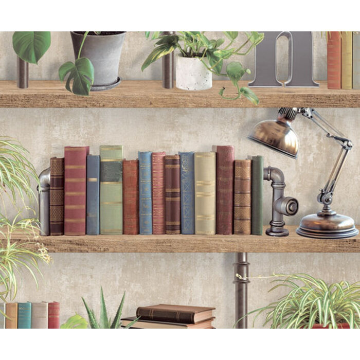 Illusion - boekenplank beige/groen