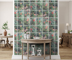 Illusion - rozen/ruit groen/roze