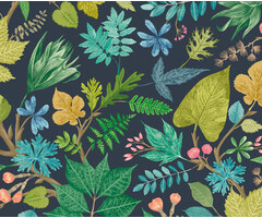 Riches of Nature - Lush Leaves Midnight Garden