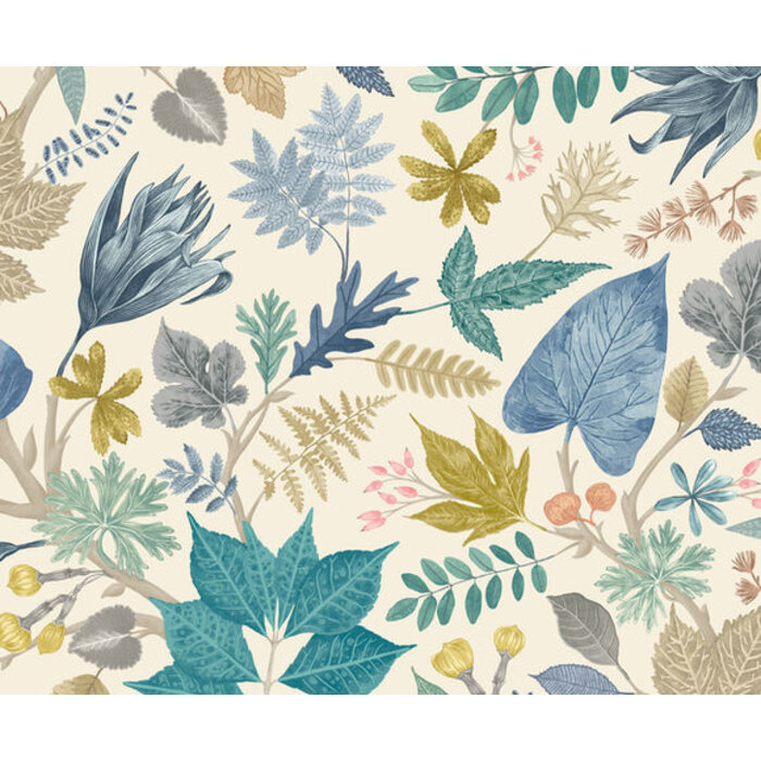 Riches of Nature - Lush Leaves Denim/Stone