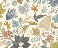 Riches of Nature - Lush Leaves Linen/Fossil