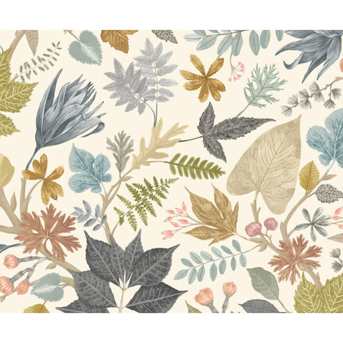Riches of Nature - Lush Leaves Linen/Fossil