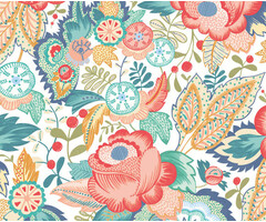 Riches of Nature - Emily Rose Petrol/Coral