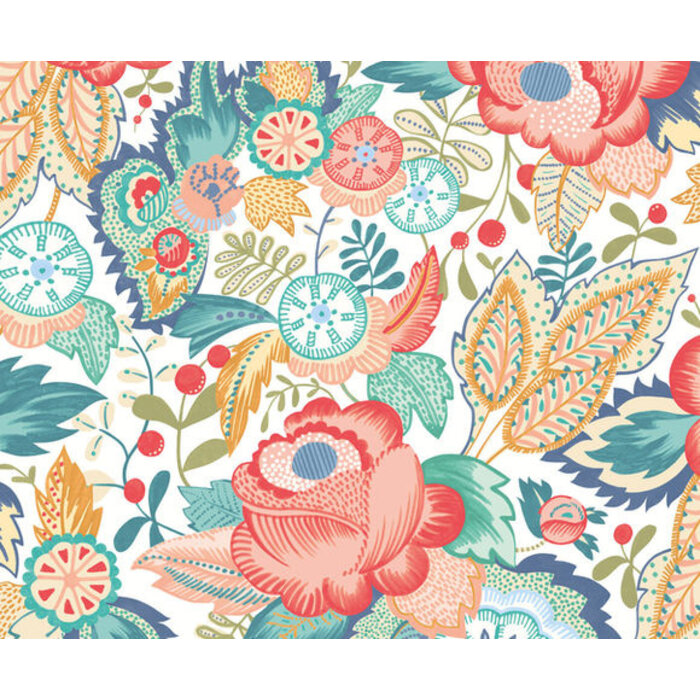 Riches of Nature - Emily Rose Petrol/Coral