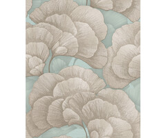 Renaissance 2 - embroidered blossom sage/silver