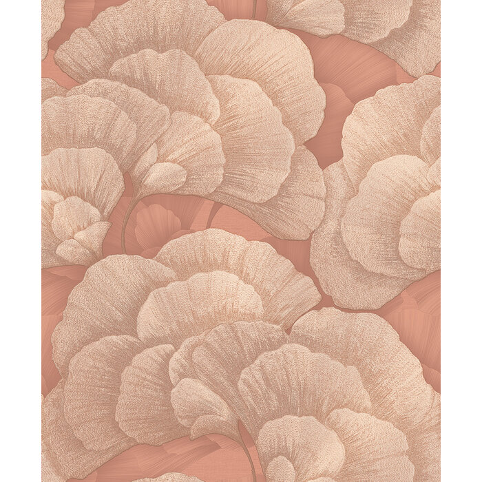 Renaissance 2 - embroidered blossom coral/gold