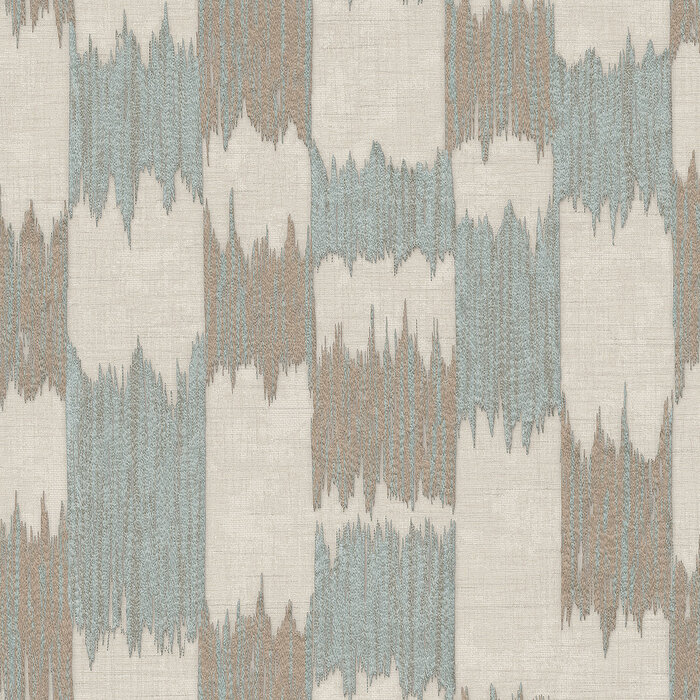 Renaissance 2 - textured loom aqua/brown