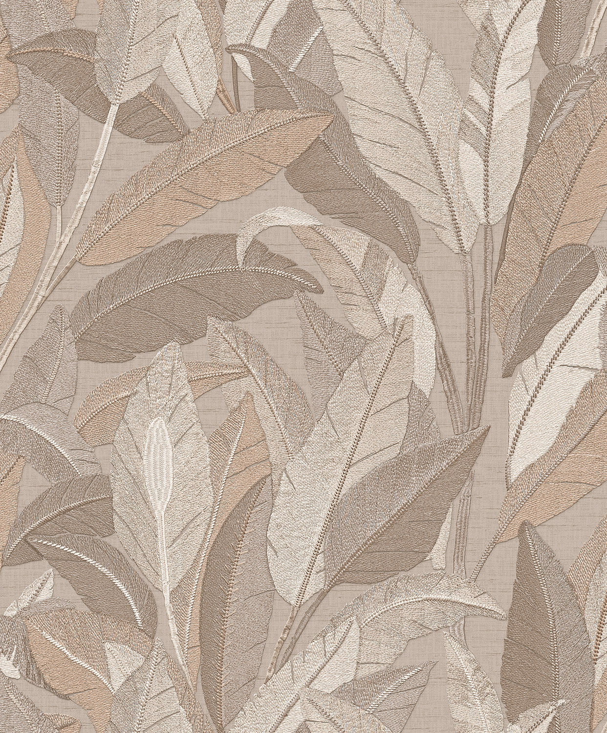 Renaissance 2 Renaissance 2 - embroidered leaves taupe