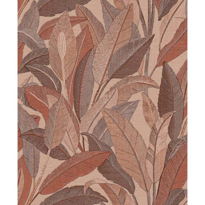 Renaissance 2 - embroidered leaves petrol blue