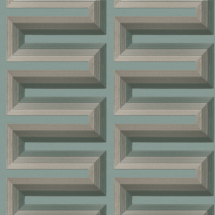 Renaissance 2 - grecian key aqua