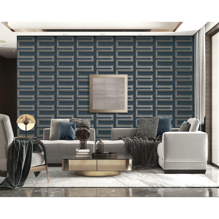 Renaissance 2 - grecian key blue