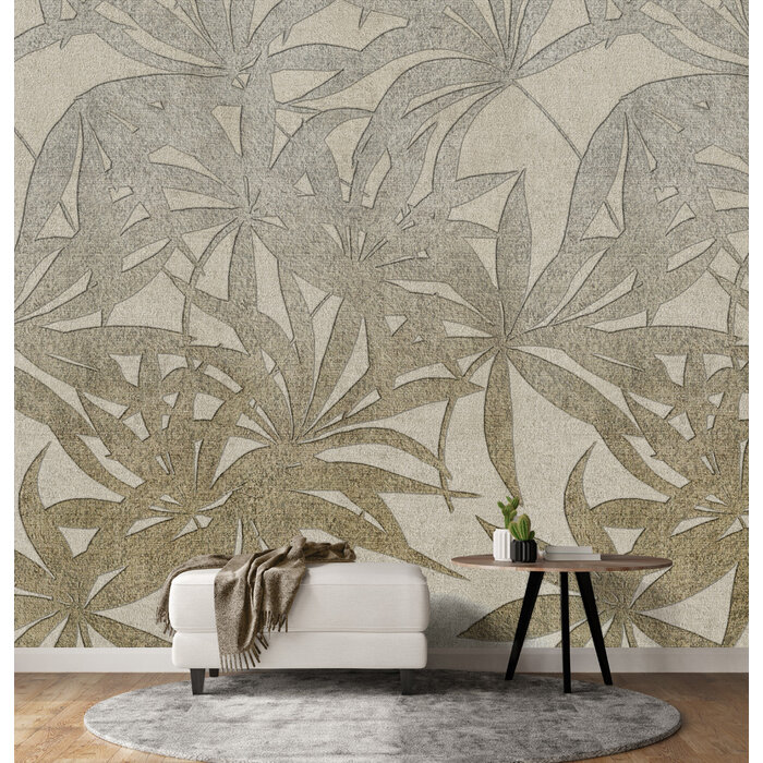 Flowing Leaves Beige 200x280cm