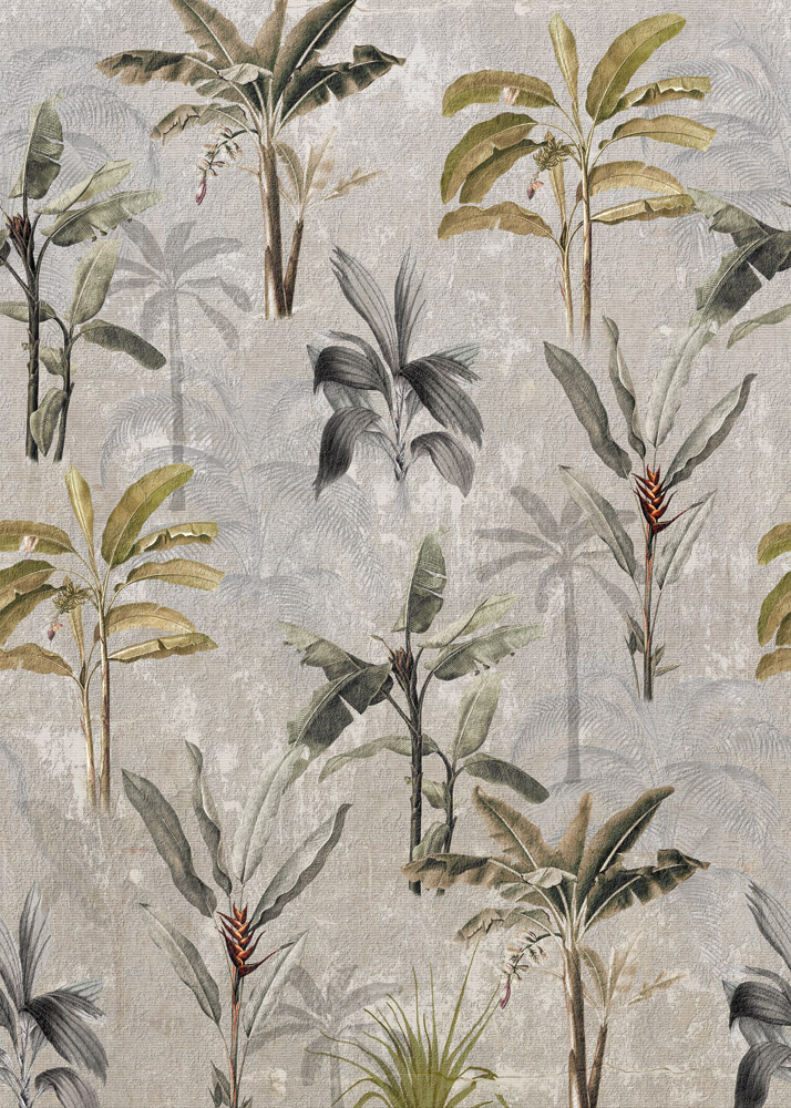 Dreaming of Nature Palm Trees Gray 200x280cm