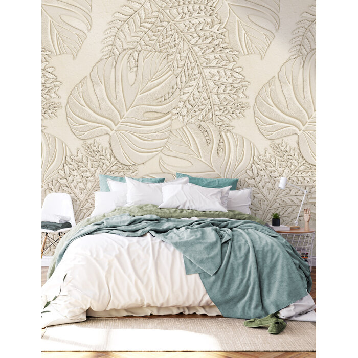 Dreaming of Nature Sculpted Leaves Sand 200x280cm