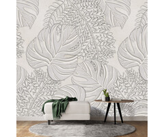 Sculpted Leaves Gray 200x280cm