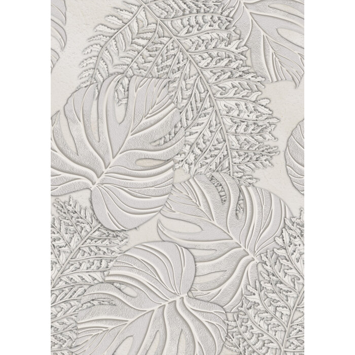 Dreaming of Nature Sculpted Leaves Gray 200x280cm
