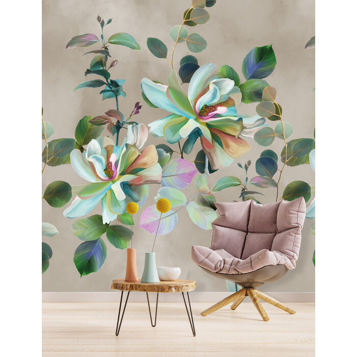 Gouache Floral Neutral 200x280cm