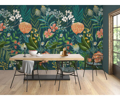 Dreaming of Nature Naif Garden Petrol 200x280cm