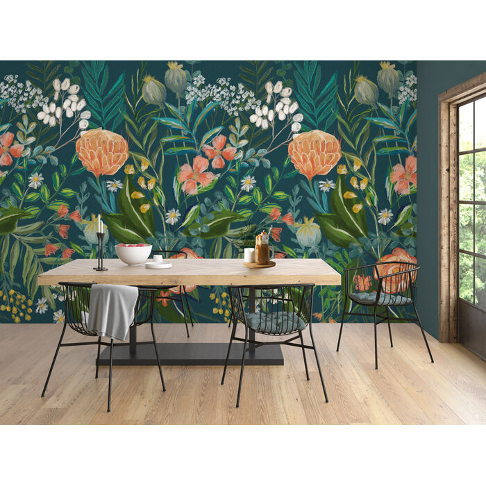 Naif Garden Petrol 200x280cm