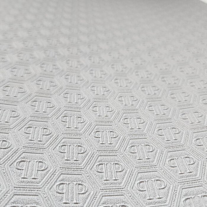 Philipp Plein HHP Philipp Plein behang Logo Grijs Z80060