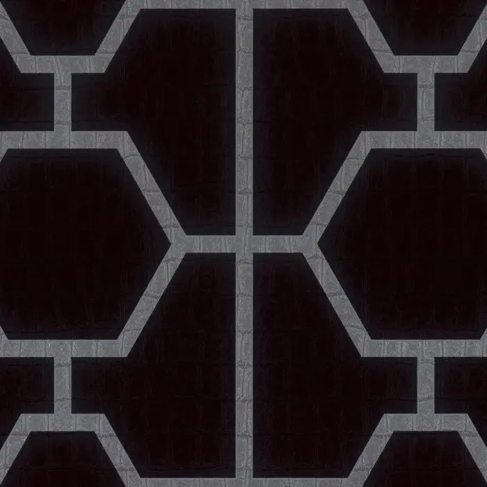 Philipp Plein HHP Philipp Plein behang Art Deco Croco Zwart Zilver Z80024