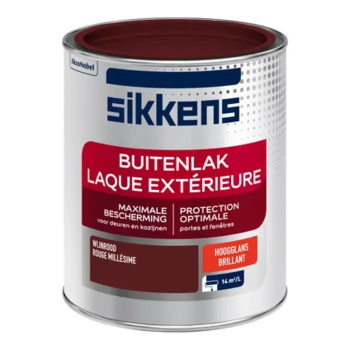 Sikkens buitenlak hoogglans wijnrood 750ml