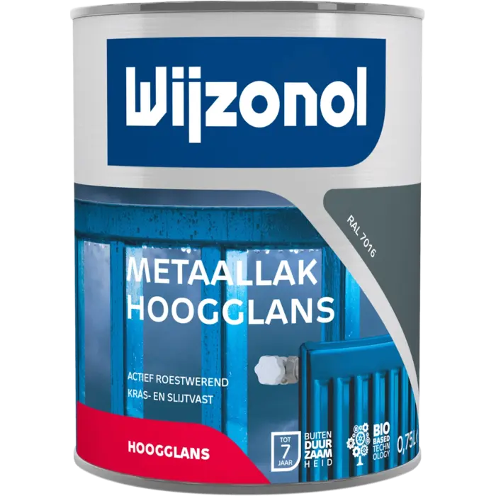 Wijzonol Wijzonol - Metaallak - Hoogglans - RAL 7016 - 750 ml - Duurzaam