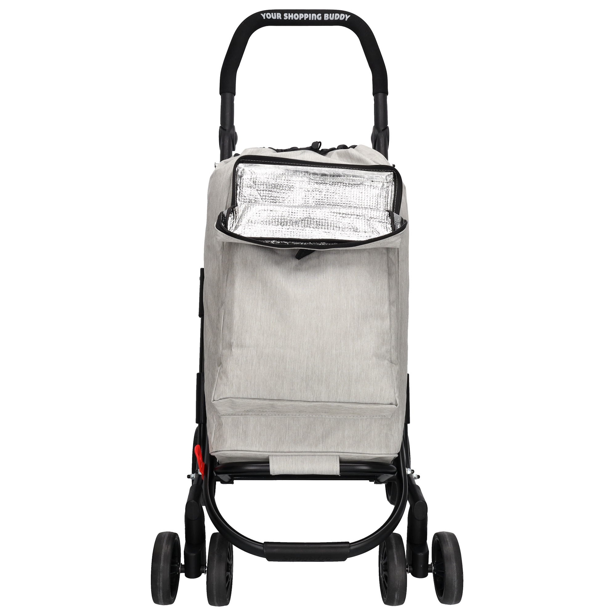 SHOP2GO 4-wheel Push Shopper - Grey