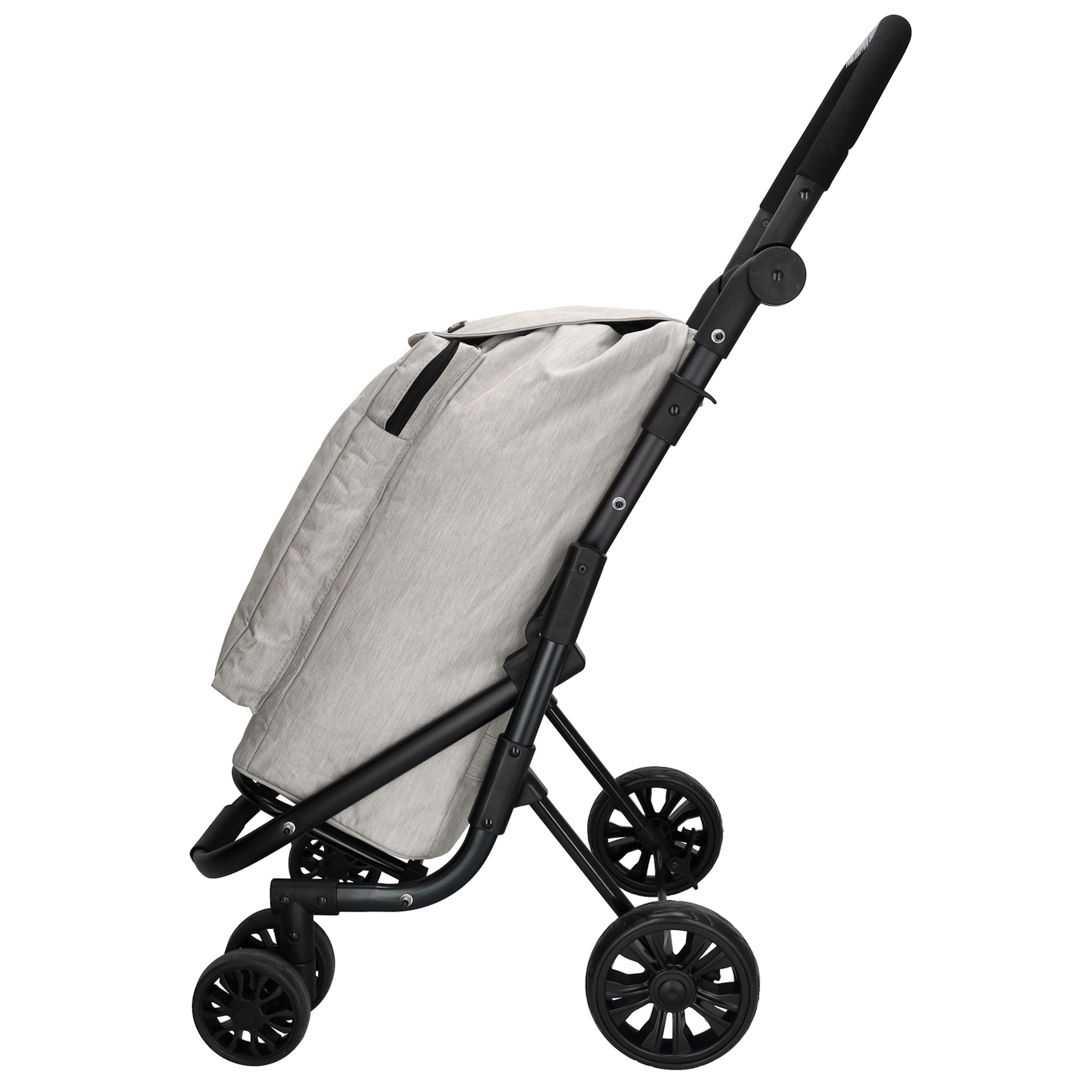 SHOP2GO 4-wheel Push Shopper - Grey