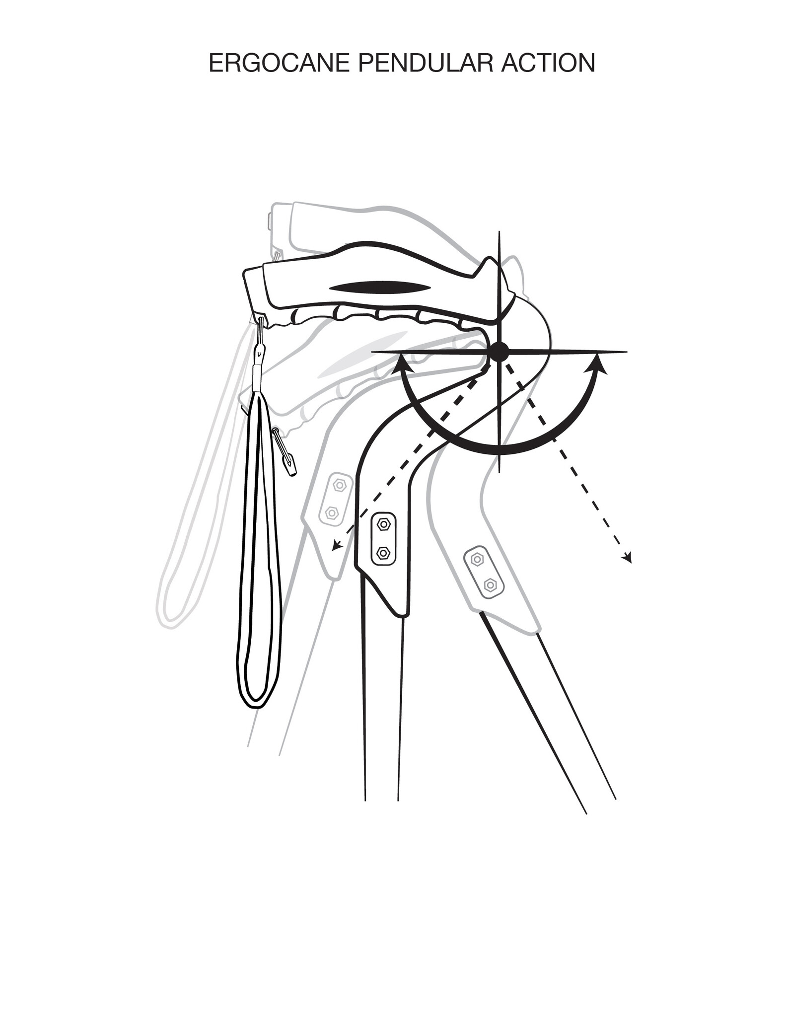 ErgoActives ErgoCane 2G Gehstock Schwarz Stoßdämpfend