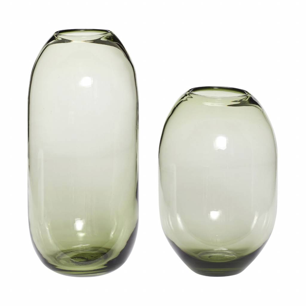 Hubsch Set Van 2 Vazen Groen Glas hubsch kopen in de aanbieding Hubsch Set Van 2 Vazen Groen Glas hubsch kopen in de aanbieding