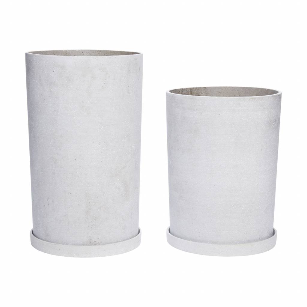 Hubsch Set Bloempotten Met Schotel Grijs hubsch kopen in de aanbieding Hubsch Set Bloempotten Met Schotel Grijs hubsch kopen in de aanbieding