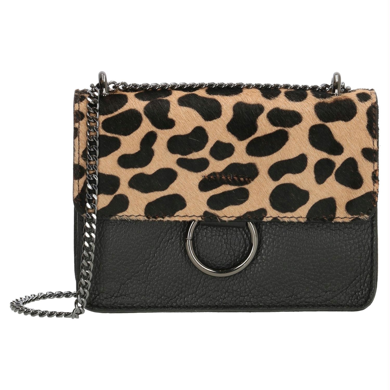 CHARM ELISA CROSSBODY LEOPARD ZWART