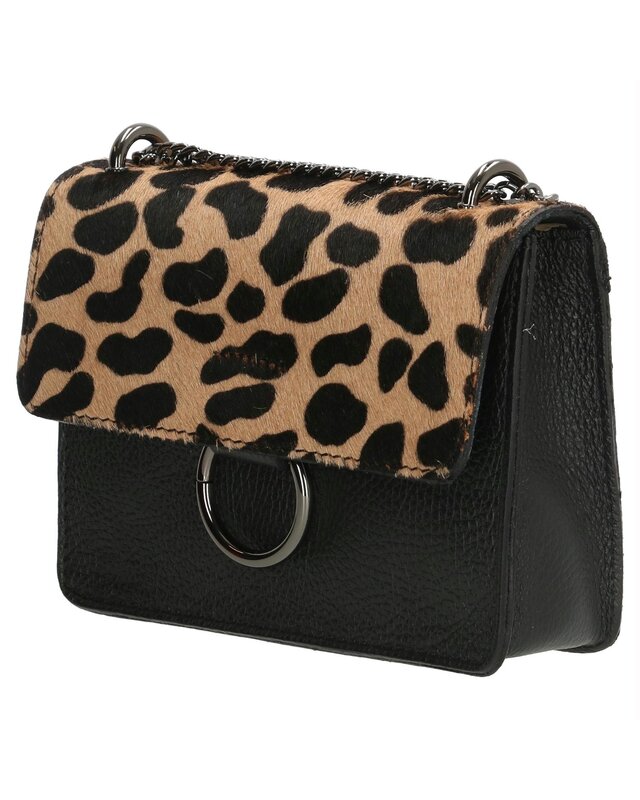 CHARM ELISA CROSSBODY LEOPARD ZWART