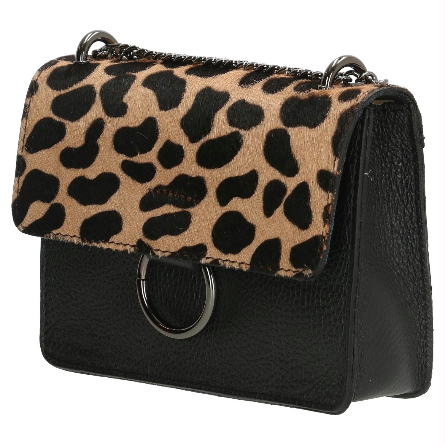 CHARM ELISA CROSSBODY LEOPARD ZWART