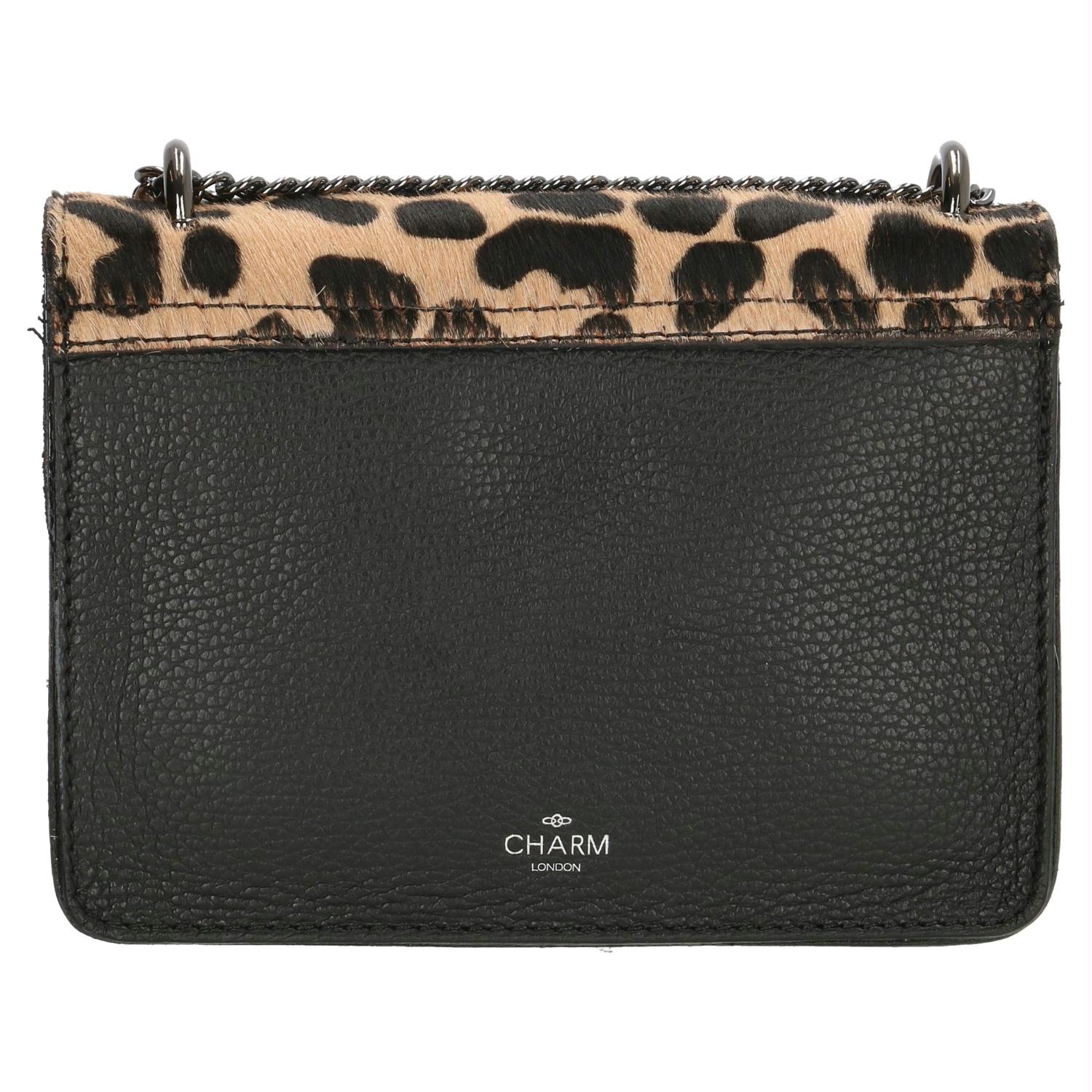 CHARM ELISA CROSSBODY LEOPARD ZWART
