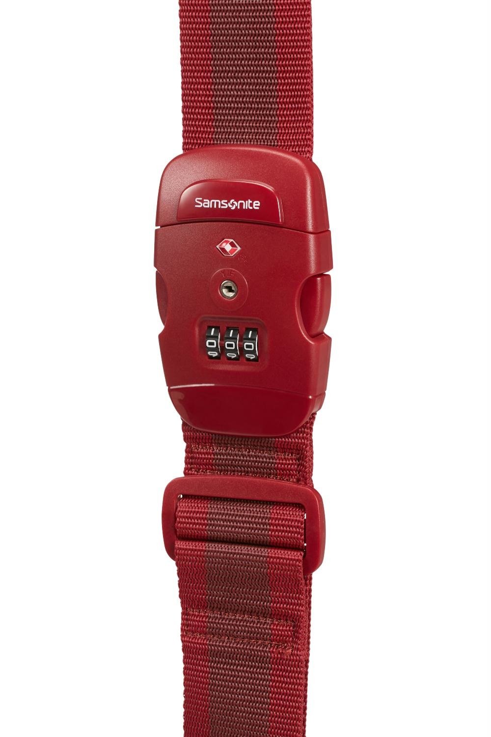 Samsonite Kofferriem - Global Ta Luggage Strap/Tsa Lock Red