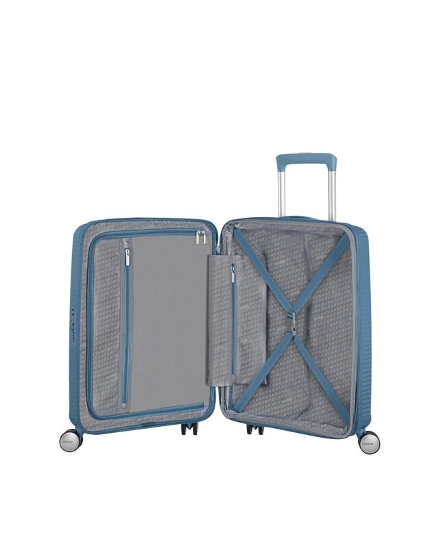 AMERICAN TOURISTER Soundbox 55 cm Spinner Exp Stone Blue