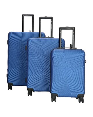 ENRICO BENETTI Louisville 3-delige Kofferset STAAL BLAUW