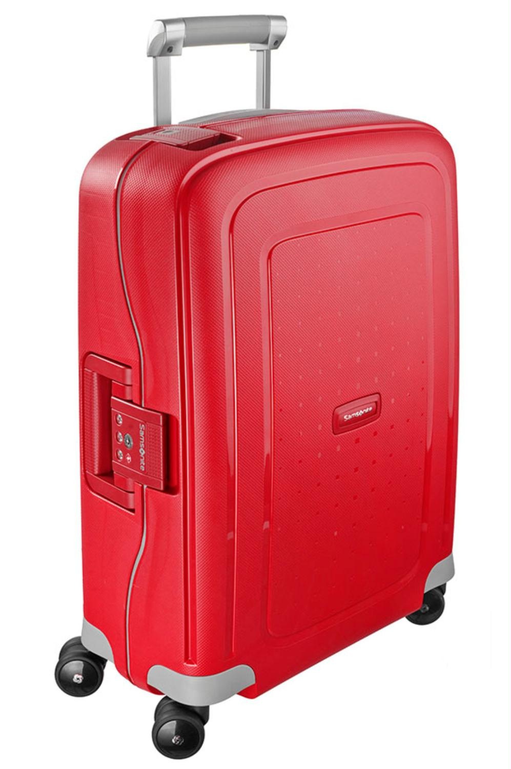 Samsonite S&apos;cure Spinner 55cm CRIMSON RED