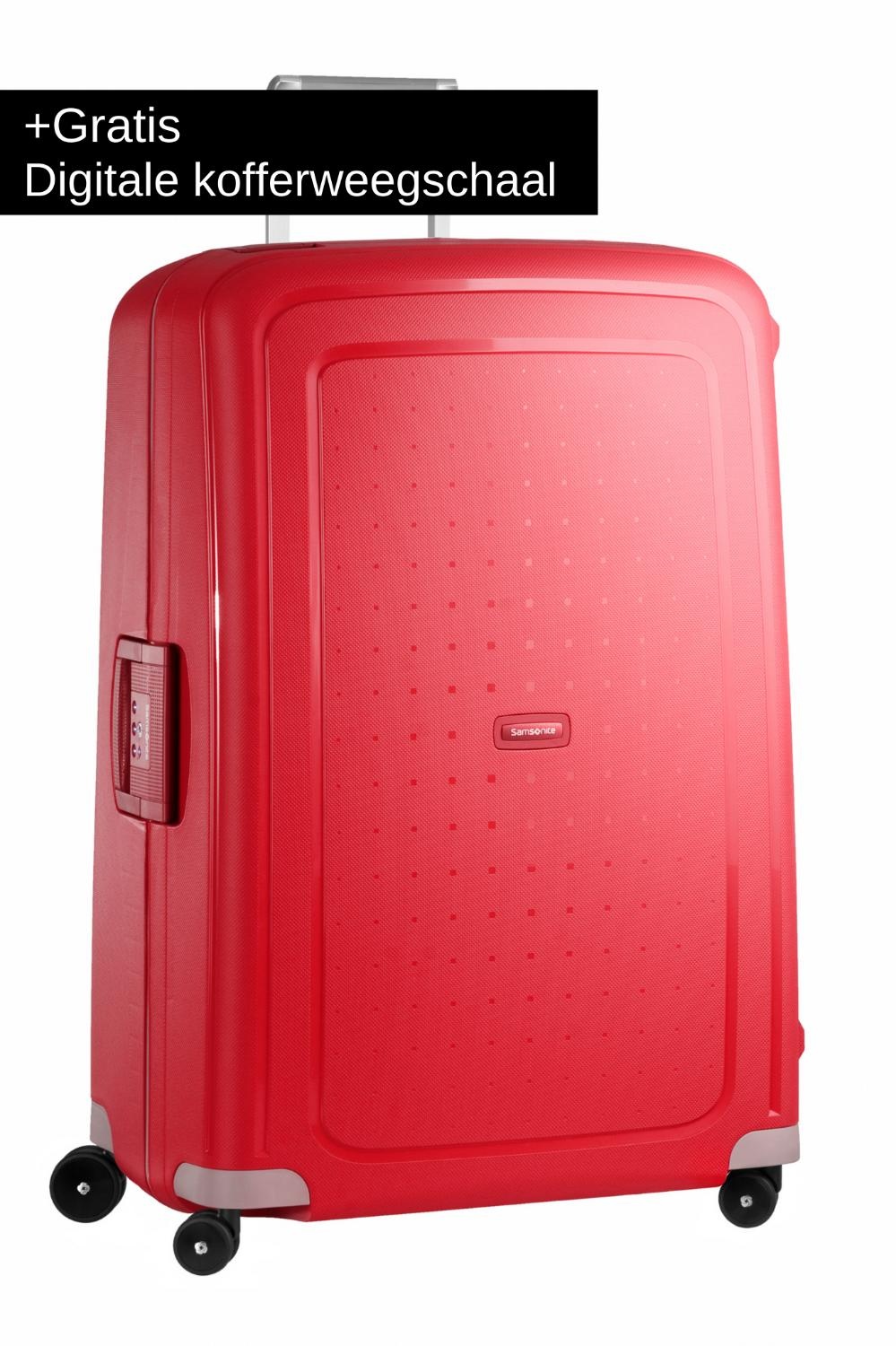 Samsonite S'cure Spinner 81cm CRIMSON RED
