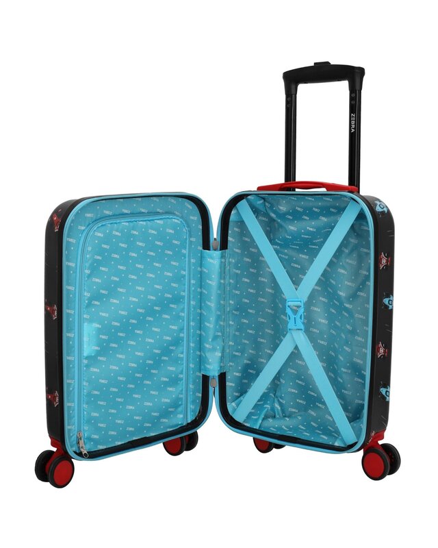 ZEBRA TRENDS Travel Kinderkoffer Raceauto Zwart