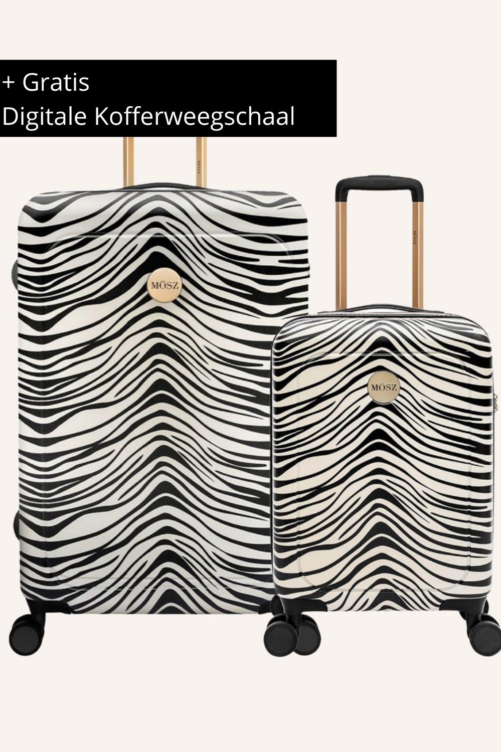 【olimar】 MOSZ LAUREN 2-DELIG KOFFERSET ZEBRA - Koffershop