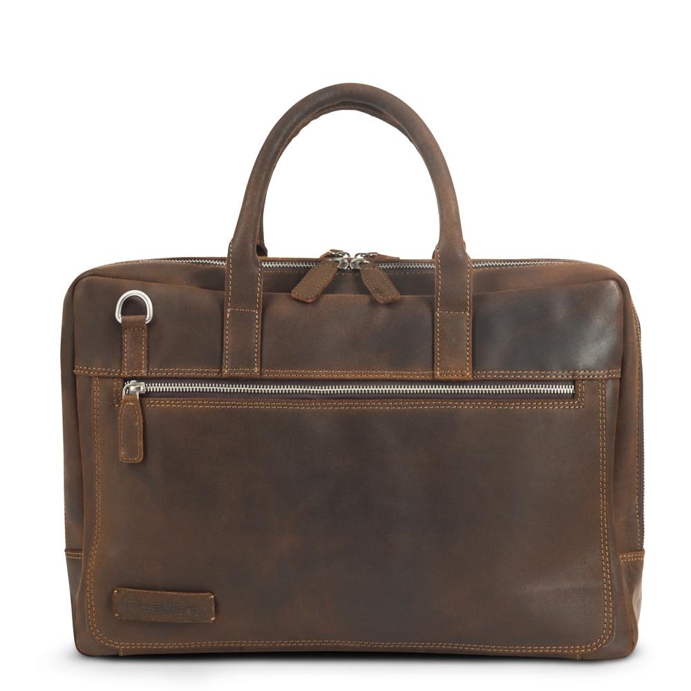 Plevier Coventry laptoptas 15.6 inch bruin.