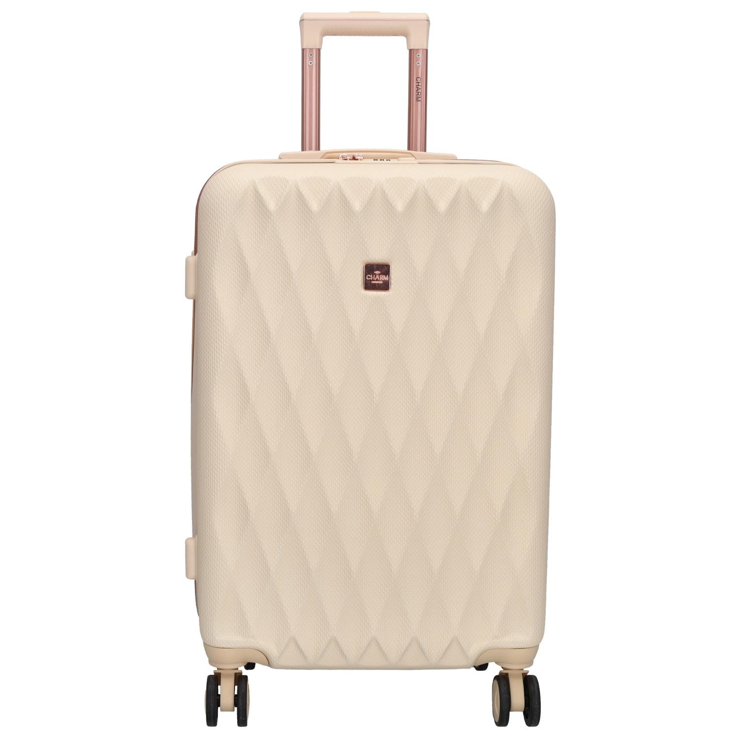 Charm London Honey Travel Middelgrote Koffer - 66 cm - 60 liter - Beige