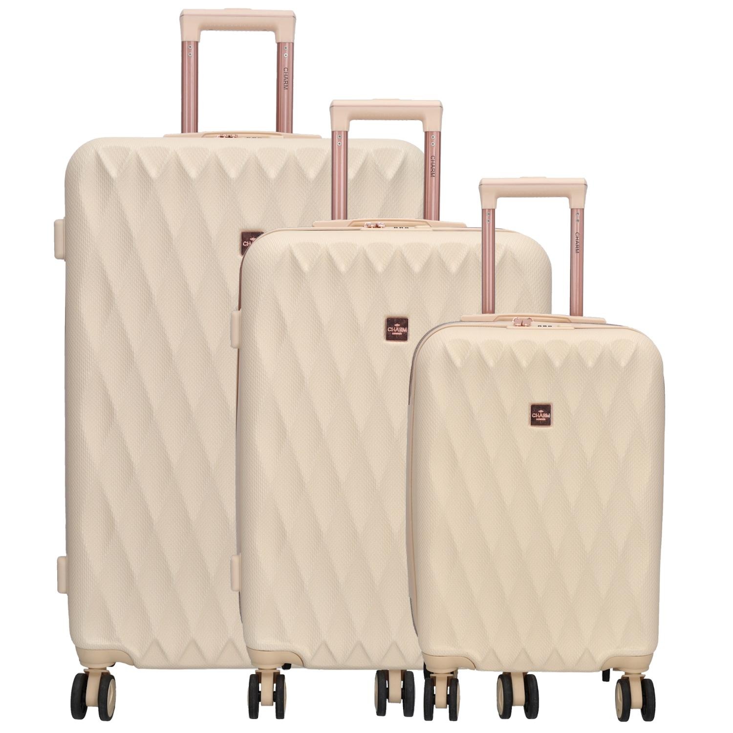 Charm London Honey Travel Kofferset - 3 delig - Beige