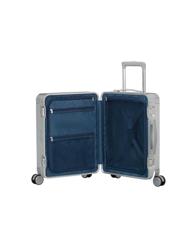 AMERICAN TOURISTER Soundbox Alu 55cm Spinner Zilver