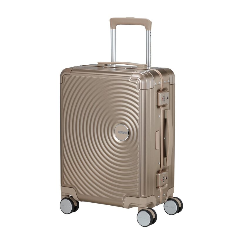 AMERICAN TOURISTER Soundbox Alu 55cm Spinner BRONS